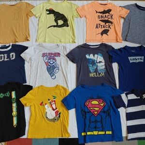 Bundle 24 T-Shirts, Boy Size 3-4-5, Colorful, Variety Styles for Everyday